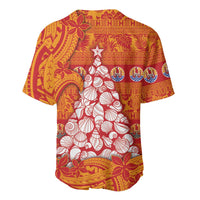 French Polynesia Christmas Baseball Jersey Seashell Xmas Tree Tribal Waves DT05 - Polynesian Pride
