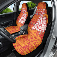French Polynesia Christmas Car Seat Cover Seashell Xmas Tree Tribal Waves DT05 - Polynesian Pride
