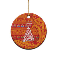 French Polynesia Christmas Ceramic Ornament Seashell Xmas Tree Tribal Waves - Polynesian Pride
