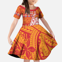 French Polynesia Christmas Family Matching Long Sleeve Bodycon Dress and Hawaiian Shirt Seashell Xmas Tree Tribal Waves - Polynesian Pride