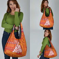French Polynesia Christmas Grocery Bag Seashell Xmas Tree Tribal Waves DT05 - Polynesian Pride