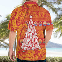 French Polynesia Christmas Hawaiian Shirt Seashell Xmas Tree Tribal Waves DT05 - Polynesian Pride