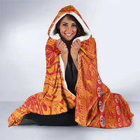 French Polynesia Christmas Hooded Blanket Seashell Xmas Tree Tribal Waves DT05 - Polynesian Pride