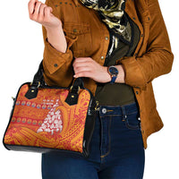 French Polynesia Christmas Shoulder Handbag Seashell Xmas Tree Tribal Waves DT05 - Polynesian Pride