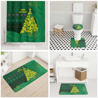 Cook Islands Christmas Bathroom Set Seashell Xmas Tree Tribal Waves - Polynesian Pride