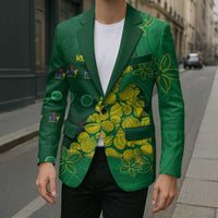 Cook Islands Christmas Blazer Seashell Xmas Tree Tribal Waves - Polynesian Pride