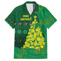 Cook Islands Christmas Family Matching Short Sleeve Bodycon Dress and Hawaiian Shirt Seashell Xmas Tree Tribal Waves - Polynesian Pride