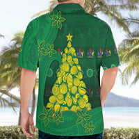 Cook Islands Christmas Hawaiian Shirt Seashell Xmas Tree Tribal Waves DT05 - Polynesian Pride