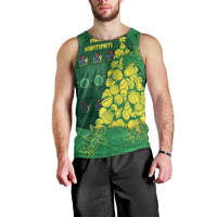 Cook Islands Christmas Men Tank Top Seashell Xmas Tree Tribal Waves - Polynesian Pride