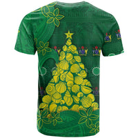 Cook Islands Christmas T Shirt Seashell Xmas Tree Tribal Waves DT05 - Polynesian Pride