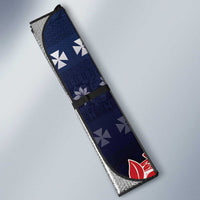 Wallis And Futuna Christmas Auto Sun Shade Seashell Xmas Tree Tribal Waves - Polynesian Pride