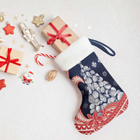 Wallis And Futuna Christmas Stocking Seashell Xmas Tree Tribal Waves - Polynesian Pride