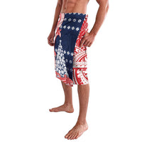 Wallis And Futuna Christmas Lavalava Seashell Xmas Tree Tribal Waves - Polynesian Pride