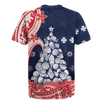 Wallis And Futuna Christmas Rugby Jersey Seashell Xmas Tree Tribal Waves DT05 - Polynesian Pride
