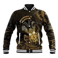 Niue Christmas Baseball Jacket Niuean Crab Xmas Tribal Waves - Polynesian Pride