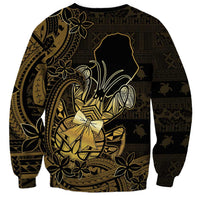 Niue Christmas Sweatshirt Niuean Crab Xmas Tribal Waves - Polynesian Pride
