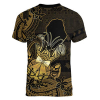 Niue Christmas Women V-Neck T-Shirt Niuean Crab Xmas Tribal Waves - Polynesian Pride