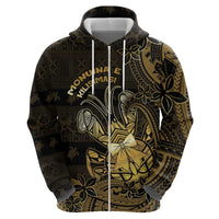 Niue Christmas Zip Hoodie Niuean Crab Xmas Tribal Waves - Polynesian Pride