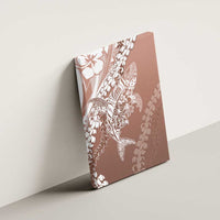Hawaii Puakenikeni And Maile Lei Canvas Wall Art Brown Polynesian Shark Tattoo DT05 - Polynesian Pride