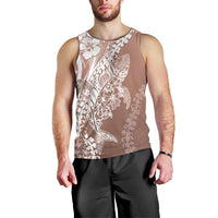 Hawaii Puakenikeni And Maile Lei Men Tank Top Brown Polynesian Shark Tattoo DT05 - Polynesian Pride