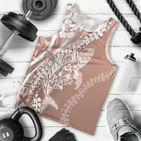 Hawaii Puakenikeni And Maile Lei Men Tank Top Brown Polynesian Shark Tattoo DT05 - Polynesian Pride