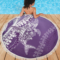 Hawaii Puakenikeni And Maile Lei Beach Blanket Violet Polynesian Shark Tattoo DT05 - Polynesian Pride