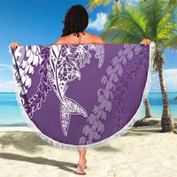Hawaii Puakenikeni And Maile Lei Beach Blanket Violet Polynesian Shark Tattoo DT05 - Polynesian Pride