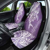 Hawaii Puakenikeni And Maile Lei Car Seat Cover Violet Polynesian Shark Tattoo DT05