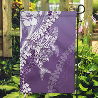 Hawaii Puakenikeni And Maile Lei Garden Flag Violet Polynesian Shark Tattoo DT05