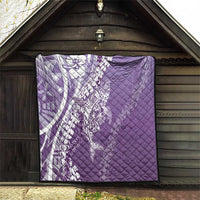 Hawaii Puakenikeni And Maile Lei Quilt Violet Polynesian Shark Tattoo DT05