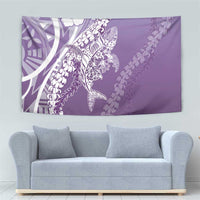 Hawaii Puakenikeni And Maile Lei Tapestry Violet Polynesian Shark Tattoo DT05