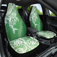 Hawaii Puakenikeni And Maile Lei Car Seat Cover Green Polynesian Shark Tattoo DT05