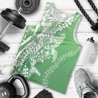 Hawaii Puakenikeni And Maile Lei Men Tank Top Green Polynesian Shark Tattoo DT05 - Polynesian Pride