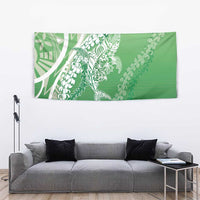 Hawaii Puakenikeni And Maile Lei Tapestry Green Polynesian Shark Tattoo DT05