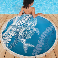 Hawaii Puakenikeni And Maile Lei Beach Blanket Blue Polynesian Shark Tattoo DT05 - Polynesian Pride