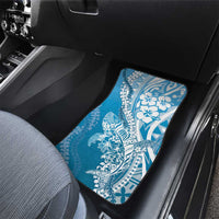 Hawaii Puakenikeni And Maile Lei Car Mats Blue Polynesian Shark Tattoo DT05