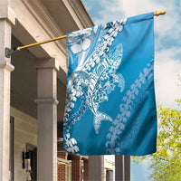 Hawaii Puakenikeni And Maile Lei Garden Flag Blue Polynesian Shark Tattoo DT05