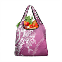 Hawaii Puakenikeni And Maile Lei Grocery Bag Pink Polynesian Shark Tattoo DT05 1-pack One Size Pink - Polynesian Pride