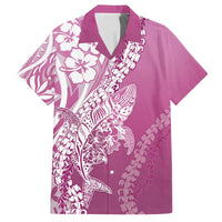 Hawaii Puakenikeni And Maile Lei Hawaiian Shirt Pink Polynesian Shark Tattoo DT05 Pink - Polynesian Pride