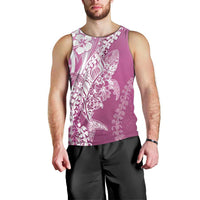 Hawaii Puakenikeni And Maile Lei Men Tank Top Pink Polynesian Shark Tattoo DT05 - Polynesian Pride