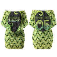 Custom Aotearoa Atua Tanemahuta Couples Matching Off Shoulder Short Dress and Long Sleeve Button Shirt God Of Forests Koru Patterns Koru Patterns