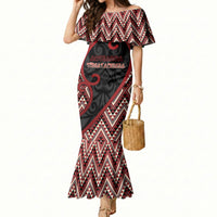 Custom Aotearoa Atua Tumatauenga Mermaid Dress God Of War Koru Patterns
