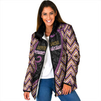 Custom Aotearoa Atua Rongomatane Padded Jacket God Of Cultivated Foods Koru Patterns