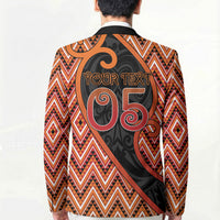 Custom Aotearoa Atua Ruaumoko Blazer God Of Volcanoes Koru Patterns
