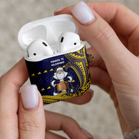 Tokelau Christmas AirPods Case Santa With Tuluma Xmas Tribal Waves DT05 - Polynesian Pride