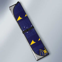 Tokelau Christmas Auto Sun Shade Santa With Tuluma Xmas Tribal Waves - Polynesian Pride