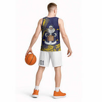 Tokelau Christmas Basketball Jersey Santa With Tuluma Xmas Tribal Waves - Polynesian Pride