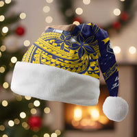 Tokelau Christmas Santa Hat Santa With Tuluma Xmas Tribal Waves - Polynesian Pride