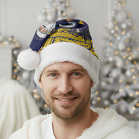 Tokelau Christmas Santa Hat Santa With Tuluma Xmas Tribal Waves - Polynesian Pride