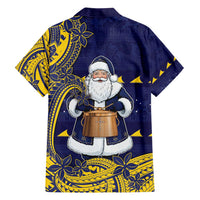 Tokelau Christmas Family Matching Tank Maxi Dress and Hawaiian Shirt Santa With Tuluma Xmas Tribal Waves - Polynesian Pride